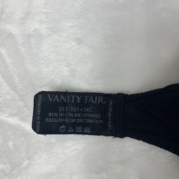 Vanity Fair Ego Boost Bra Underwire Add-A-Size Push Up Black Size 34C NWT - Picture 9 of 9
